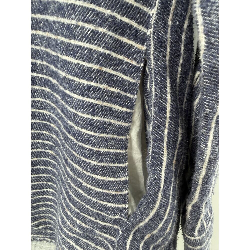 Madewell Women’s Long Sleeve Button Up Shirt Blue White Stripe Pockets Small - Picture 5 of 9